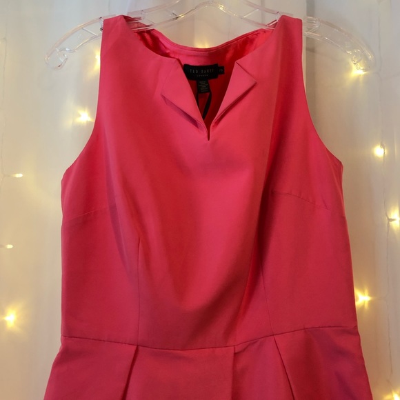 Ted Baker Bright Pink Halina High Neck Dress NWT - Picture 4 of 9